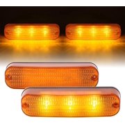KOJEM 2Pcs LED Flashing Amber Cab Light AR60250 Compatible with John Deere Tractor 4040 4240 4440 4640 4030 4230 4430 4630 4640 4650 4755 4760 4840 4850 4955 4960 LED Warning Light