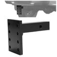 thumbnail image 1 of KOJEM 3 Position Pintle Hitch Mount Plate Adjustable Steel for 2" Hitch Reciever 20,000 lbs 9" Length Pintle Hook Hitch Mounting Plate Towing Accessories for Truck Universal Powder Coated, 1 of 9