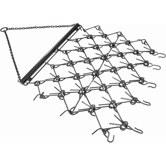 KOJEM 4'W x 4'L Chain Drag Harrow Compatible with Tractors ATV UTV Lawn Tractor Attachments