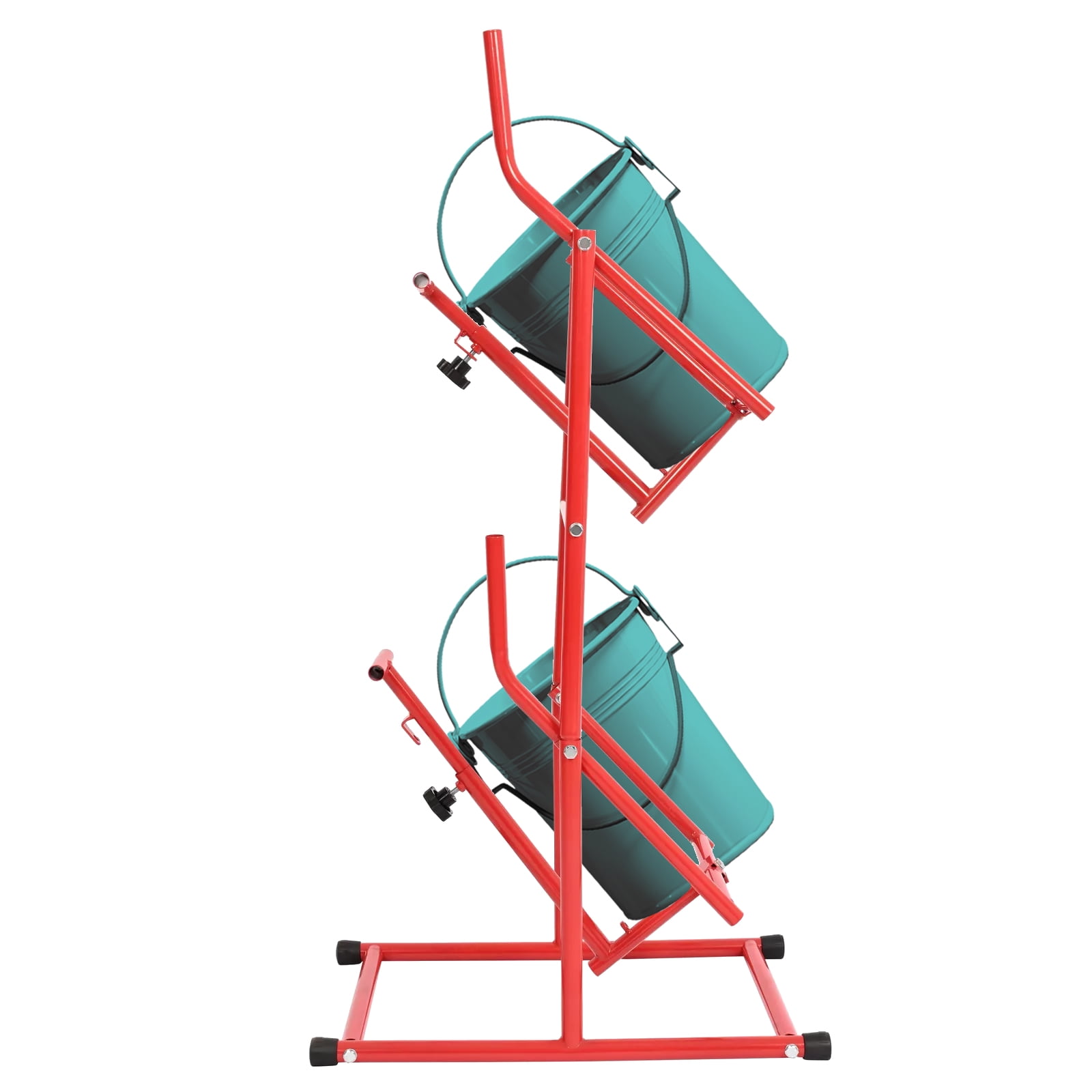 Full Pails Rack KOJEM 5 Gallon Dual Pail Tipper Rack Manual Bucket Rack Can Tipper ...