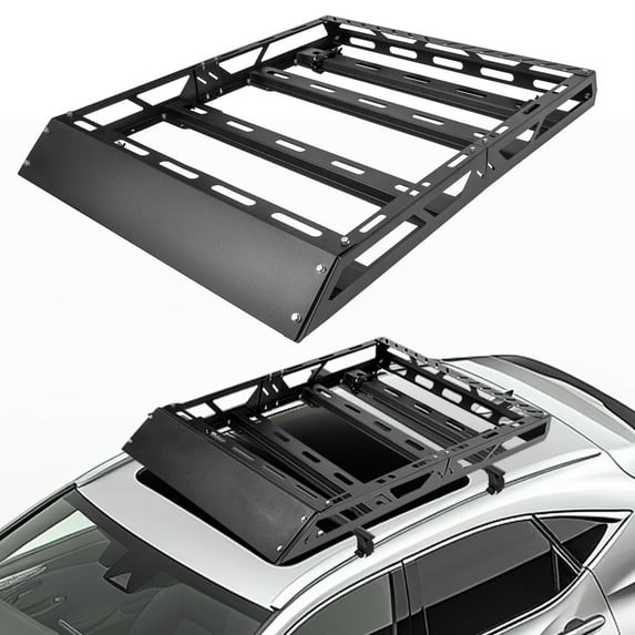 KOJEM 51 x 39 inch Roof Rack Cargo Carrier, SUV Basket Holder,Top Luggage Storage Holder Roof Basket for Travel