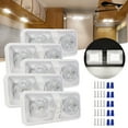 thumbnail image 1 of KOJEM 5PCS RV Ceiling Double Dome Lights 12v Ceiling Fixture RV Interior Led Ceiling Light Boat Camper Trailer Natural White 4000-4500K, 1 of 10