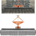 thumbnail image 1 of KOJEM 60 in Landscape Rake 3 Point Rake Fit for Category-1 Tractor 360 Degree Rotation Tow-Behind Garden Tool for Compact Tractors for Garden Farm Clearing Brush Raking Arenas 2 Package, 1 of 9