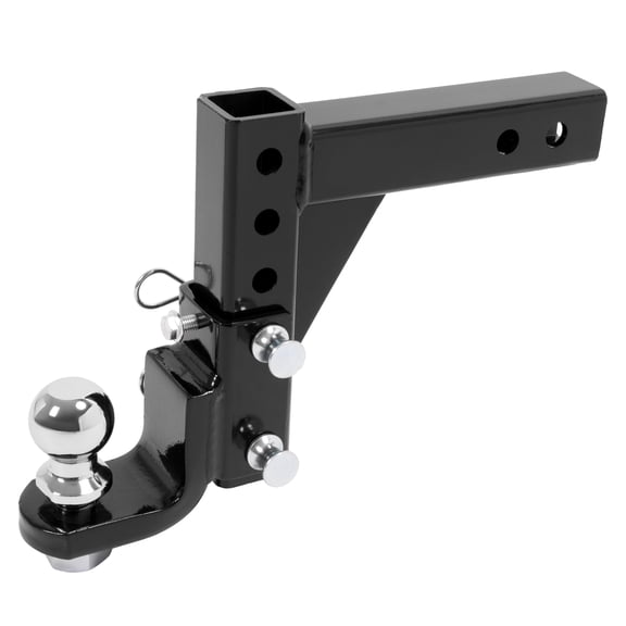 KOJEM 8-Position Adjustable Trailer Hitch Ball Mount Fits 2-Inch Receiver 9-1/2" Drop,8-1/4" Rise Hitch with 2 Inch Trailer Ball for Trailers Boats Pickups RV with Pin Lock