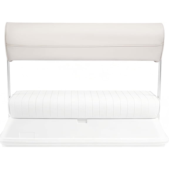 KOJEM 8WD156-R-B Replacement Seat Backrest Back Cushion Compatible with 8WD159 Series 70 Quart Swingback Cooler Seat Universal Pontoon Boat Parts for Fishing, Pontoon Boat, Yacht White Plastic