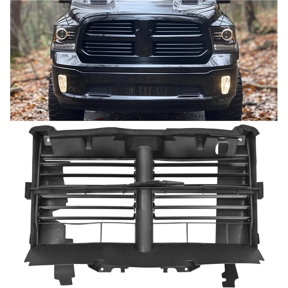 KOJEM Grille Shutter Assembly w/o Actuator for 2013-2018 Ram 1500 2019-2024 Ram 1500 Classic Replacement for CH1206110 68302660AA 68302660AB Radiator Shutter