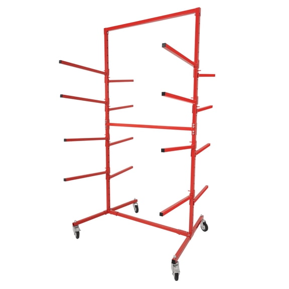 KOJEM Auto Body Bumper Stand, Double Sided, Mobile Bumper Storage Rack for Automobile Parts Carts