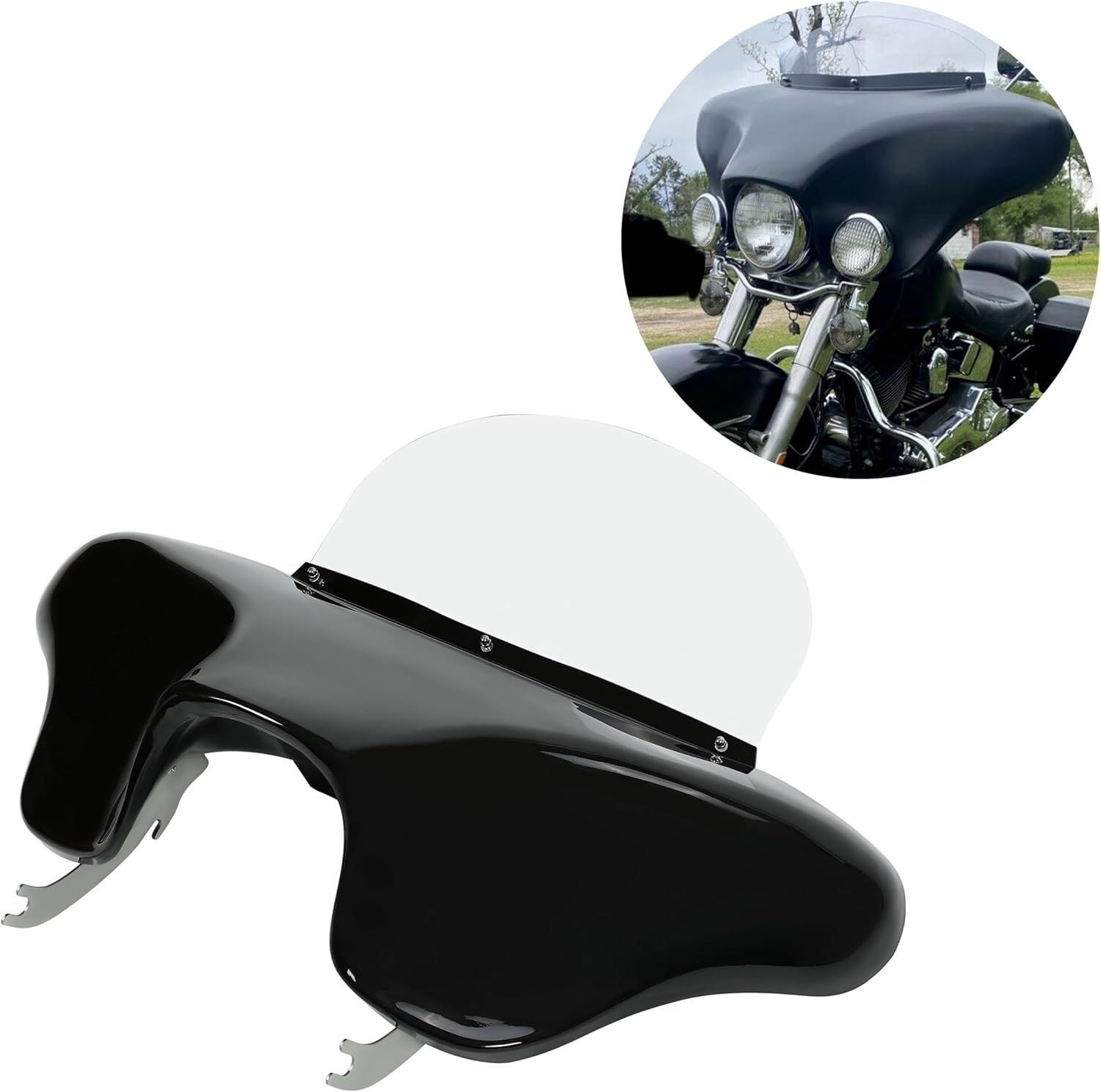 Carénage Phare Avant Pour Moto Harley Softail Street Bob FXBB FXBBS 2018-2021 - Noir - ABS Plastique