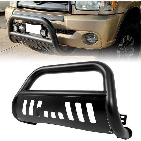 Kojem Brush Guard Bull Bar for 1999-2006 Tundra/Sequoia Bumper Grille Guard Brush Push Grille Bumper Black Stainless Steel