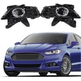 thumbnail image 1 of KOJEM Bumper Fog Light w/Bulbs & Bezel Brackets Compatible With 2013-2016 Ford Fusion Black Front Fog Lights & Surrounds & Brackets, 1 of 9