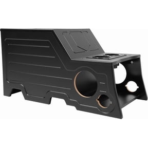 KOJEM Center Console Subwoofer Box Compatible with 2006-2008 Dodge Ram Crew Cab - Black MDF Plastic ABS