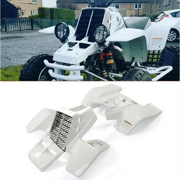 KOJEM Compatible with 1987-2006 Yamaha Banshee 350 Fenders + Gas Tank Plastics Kits + Grill WHITE