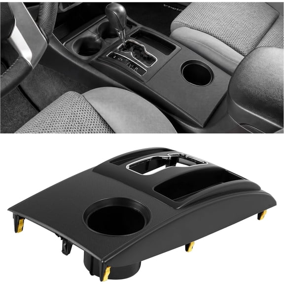 KOJEM Console Shifter Bezel Compatible with 2005-2015 Toyota Tacoma Matte Black Silvery Plastic ABS