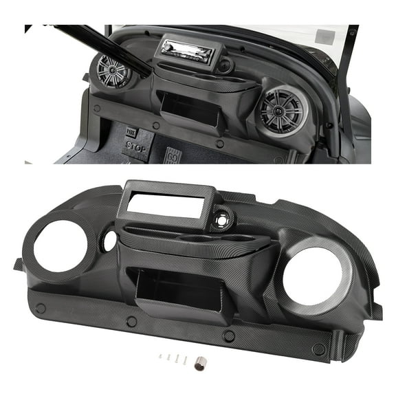 KOJEM Dash Board Cover Compatible with Club Car Precedent Golf Cart Radio Dash ABS Carbon Fiber Color