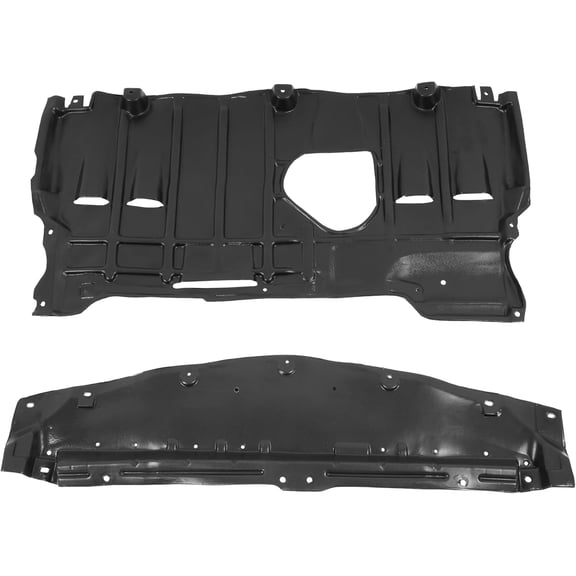 KOJEM Engine Splash Shield Compatible with 2010-2012 Mazda 3 GS Replacement for MA1228112 BBM456110C BBM456112E Black Plastic PE