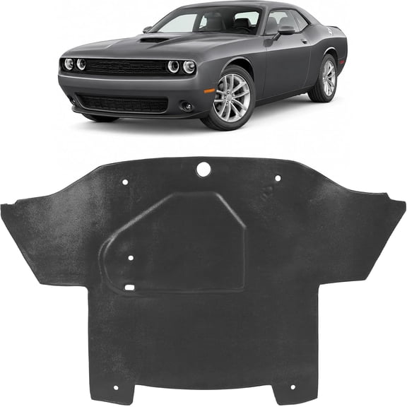 KOJEM Engine Splash Shield Compatible with 2019-2023 Dodge Challenger Scat Pack 392 Replacement for 68214815AA Black Plastic PE