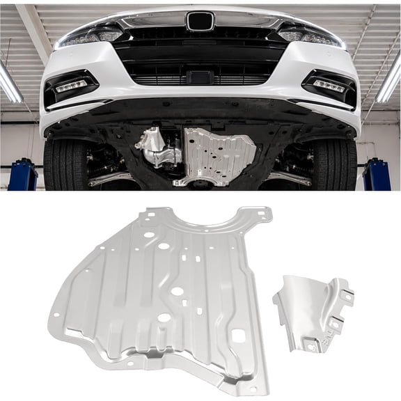 KOJEM Engine Splash Shield Plate Compatible with 2018-2022 Honda Accord Silvery Aluminium