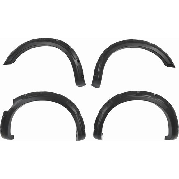 KOJEM Fender Flare Compatible with 2017-2024 Nissan Titan Black Plastic PP