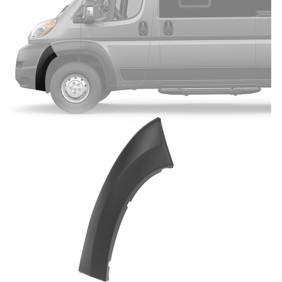 KOJEM Front Bumper Molding Trim Fender Flare Compatible with 2019-2022 Dodge Ram Promaster 1500 2500 3500 Wheel Molding End Cap Trim - Left Driver Si