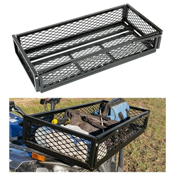KOJEM Front Cargo Basket Universal ATV UTV Storage Rack Front Mesh Rack ...