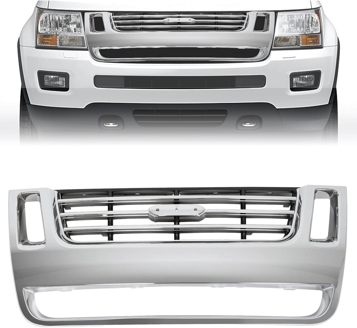 KOJEM Front Grill Compatible with 2006-2010 Ford Explorer, 2007-2010 ...