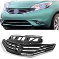 thumbnail image 2 of Black Chrome Front Upper Grille Assembly For 2017-2019 Nissan Versa Note – Direct Fit (Mid Valley) 2 of 5
