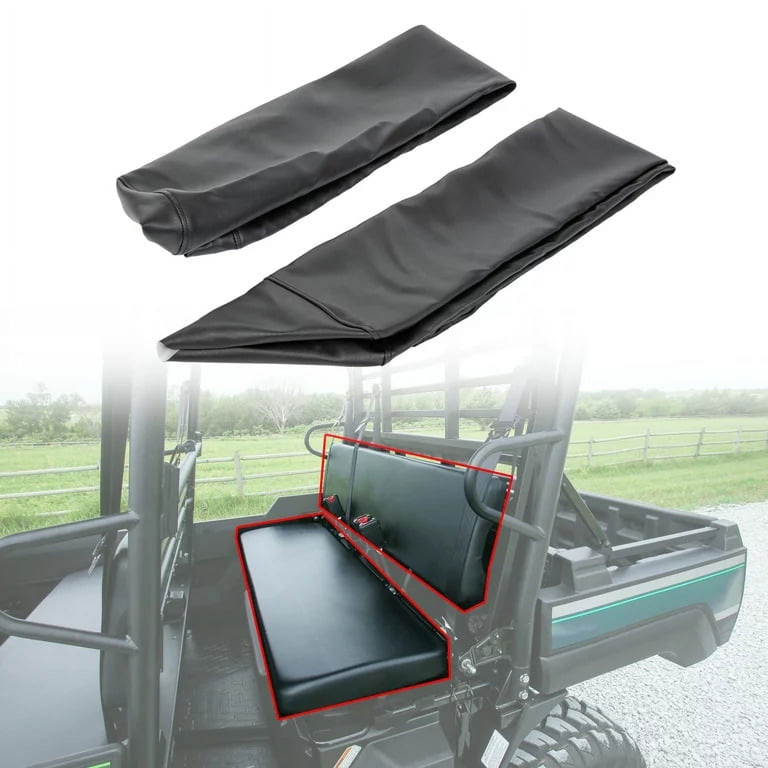 KOJEM Front Seat Cover Bench Seat Cover Black for 1993- 2008 Kawasaki Mule 2500 2510 3000 3010 UTV Diesel 4X4