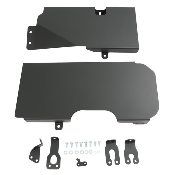 KOJEM Fuel Tank Skid Plate Compatible with 2007-2018 Jeep Wrangler 4-door Unlimited Models ONLY Powder Coated Steel
