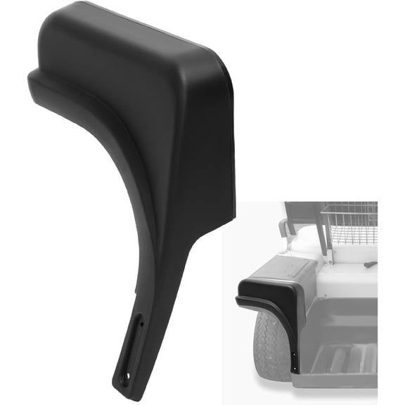 KOJEM Golf Cart Fender Cap Driver Side Compatible with 1989-1994 EZGO Marathon Left Side PP Plastic Textured Black