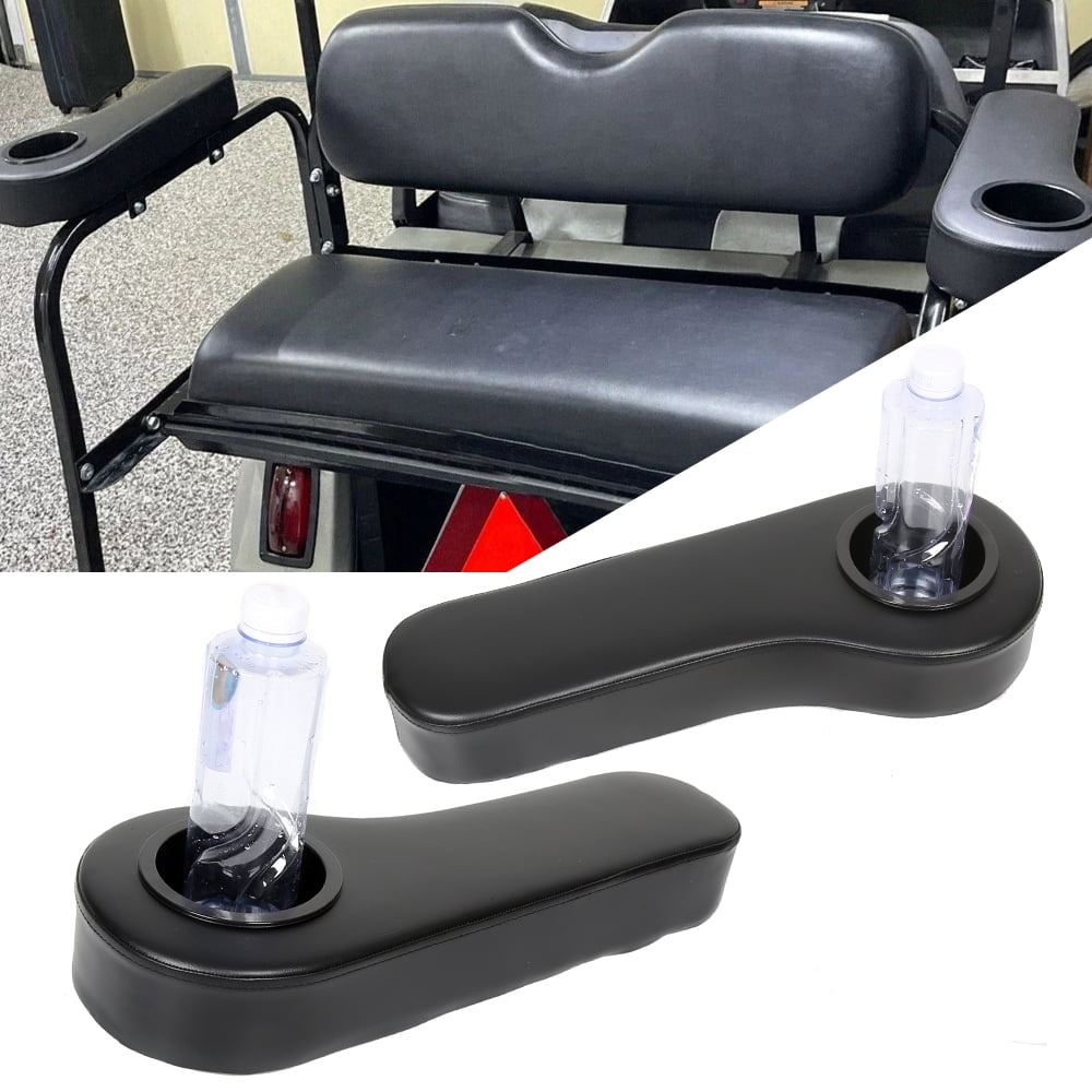 KOJEM Golf Cart Rear Seat Arm Rest Universal Cup Drink Holders Set