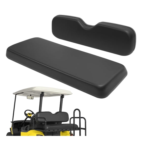 KOJEM Golf Cart Seat Bottom & Seat Backrest Compatible with Yamaha/EZGO TXT & RXV/Club Car DS & Precedent and Other 2+2 Passengers Golf Cart with Rear Flip Seat