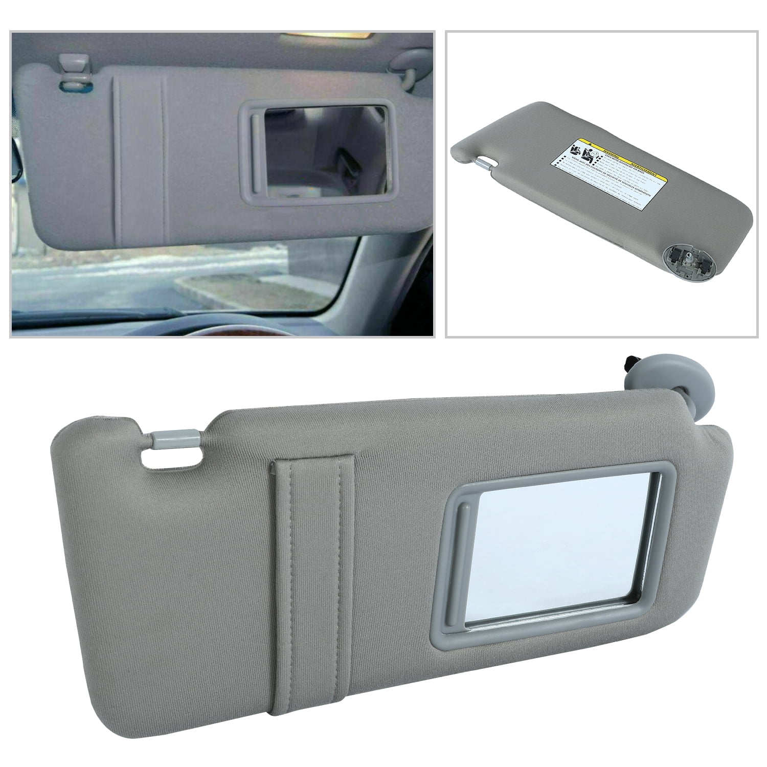 KOJEM Gray Sun Visor for 20072011 Toyota Camry Hybrid 2008 2009 2010