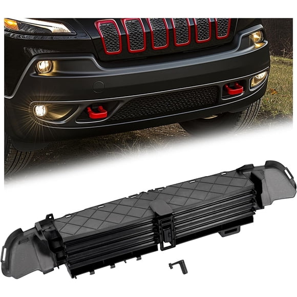 KOJEM Grille Shutter Assembly Compatible with 2014-2018 Jeep Cherokee SUV Replacement for 68164480AD 68246267AB CH1206101 Front Lower Bumper Radiator