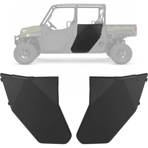 KOJEM Half Door Compatible with 2018-2022 Polaris Ranger 1000 XP Crew Black Aluminium Steel