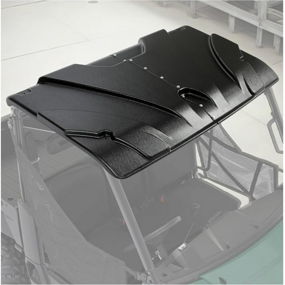 KOJEM Hard Roof Top Compatible with 2013+ Polaris Ranger XP 900 XP 1000 Diesel/ 2015-2016 XP 570 PRO-FIT Cab Black Plastic 2-Piece Combination Roof