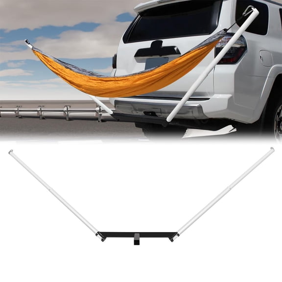 KOJEM Hitch Mount Hammock Stand 300lbs Fit for All Standard 2 Inch Receivers Class III & IV Trailer Hitch Stand Heavy Duty