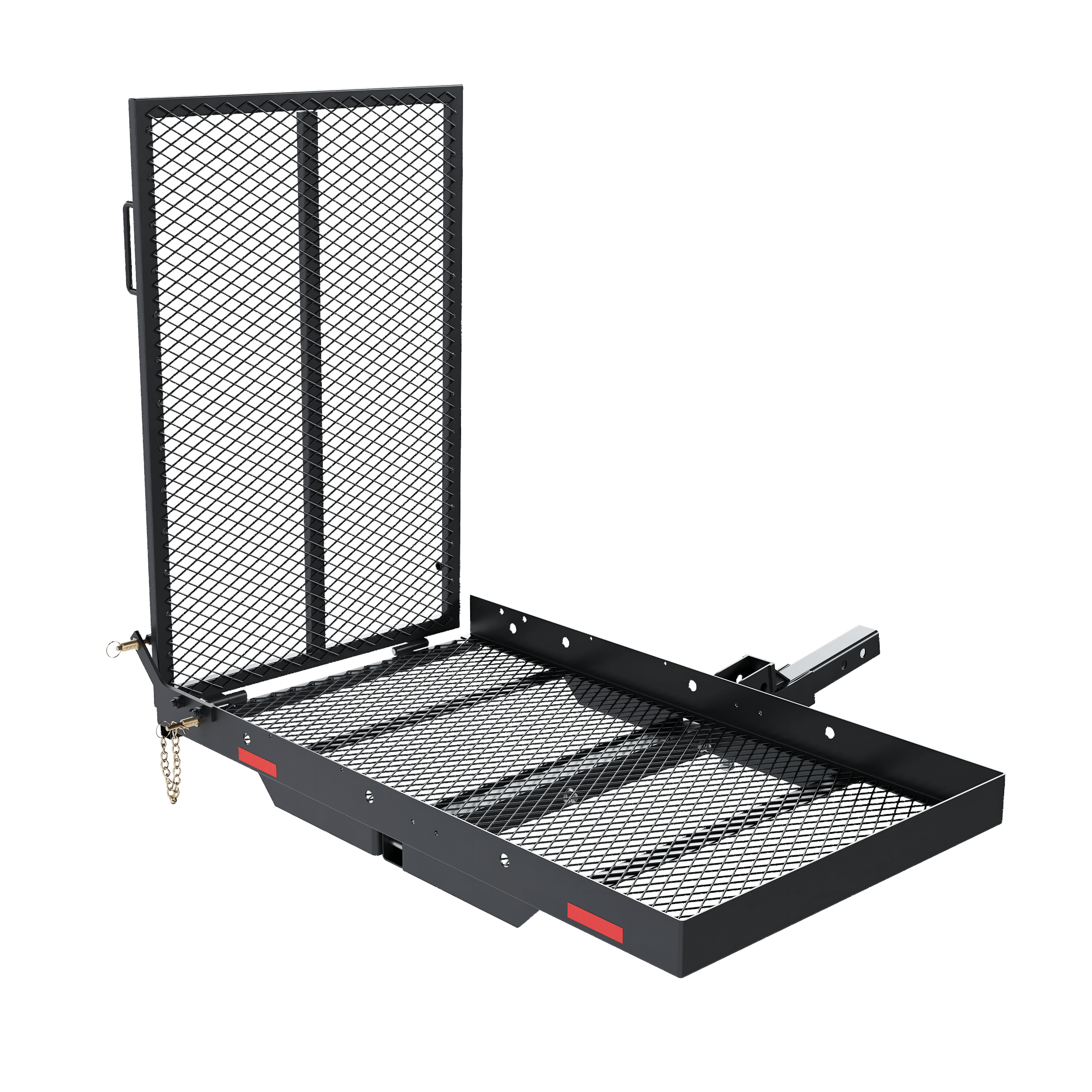 ECOTRIC KOJEM Hitch Mount Wheelchair Carrier, Wheelchair Scooter Carrier, Cargo Carrier RackFolding Ramp, Hitch Mounted, 500LBS Weight Capacity