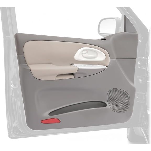 KOJEM Inner Door Panel Compatible with 2002-2009 Chevrolet Trailblazer Gray Plastic Artificial Leather Foam Driver Side