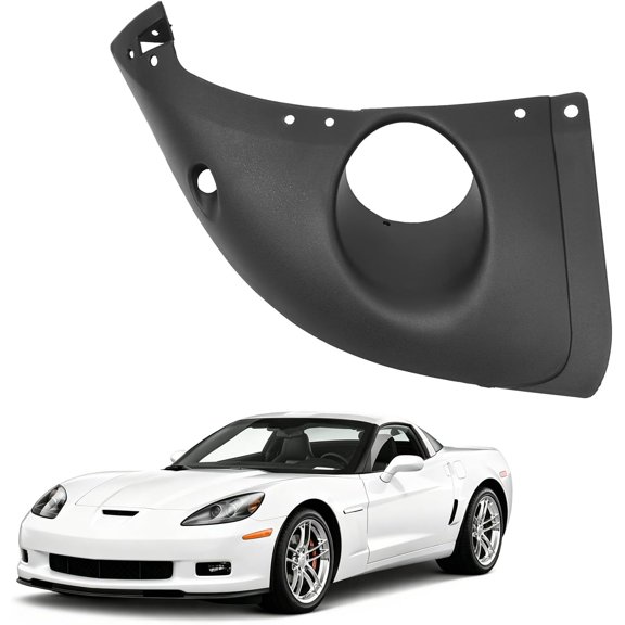 KOJEM Inner Fender Extension Compatible with 2005-2013 Chevrolet Corvette Replacement for 15252926 Black Plastic PP Driver Side