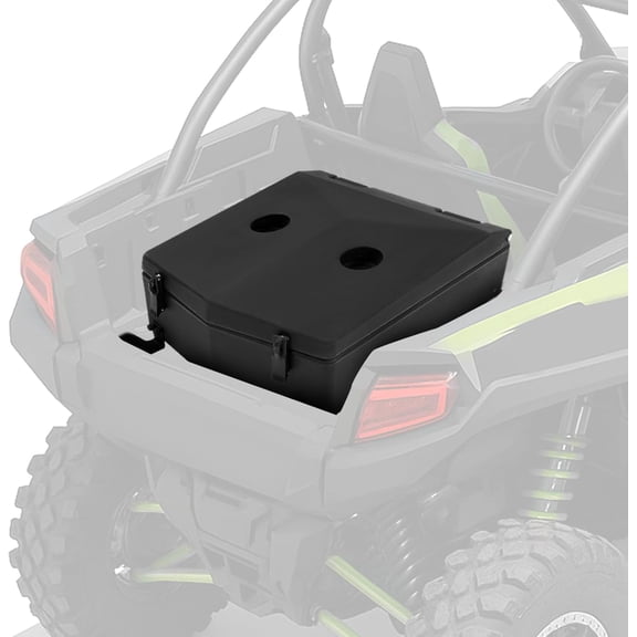 KOJEM Insulated Cooler Trunk Storage Box Compatible with 2020+ Kawasaki Teryx KRX 1000 30 Liter Capacity Two Built-in Cup Holders Plastic+Steel