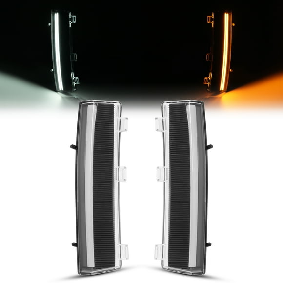 KOJEM LED Turn Signal Lights Side Marker Lamps+DRL, For Nissan 350Z LCI 2006-2009,Clear Lens+Black Housing