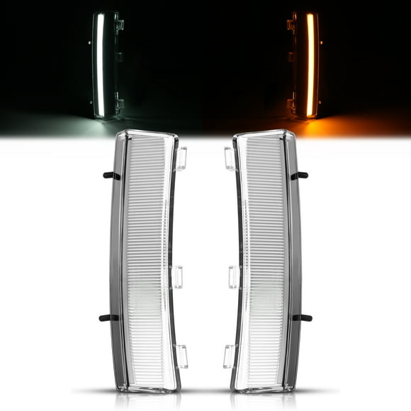 KOJEM LED Turn Signal Lights Side Marker Lamps+DRL, For Nissan 350Z LCI 2006-2009,Clear Lens+Chrome Housing
