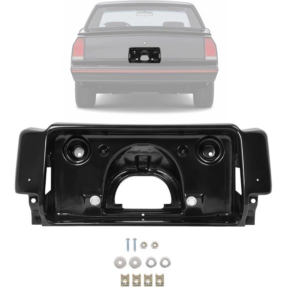 KOJEM License Plate Bracket Compatible with 1981-1988 Chevrolet Monte Carlo Black Plastic ABS