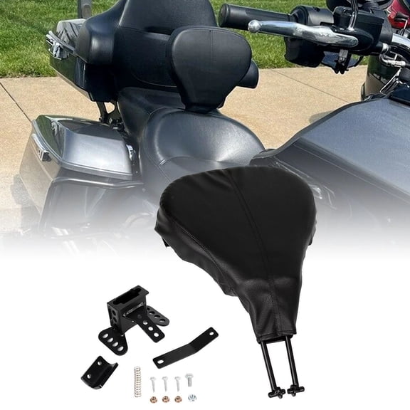 KOJEM Motorcycle Driver Backrest Adjustable Rider Rear Seat Backrest Bar Back Rest Fit for 2009-2022 Harley Touring Street Glide Electra Glide Road King