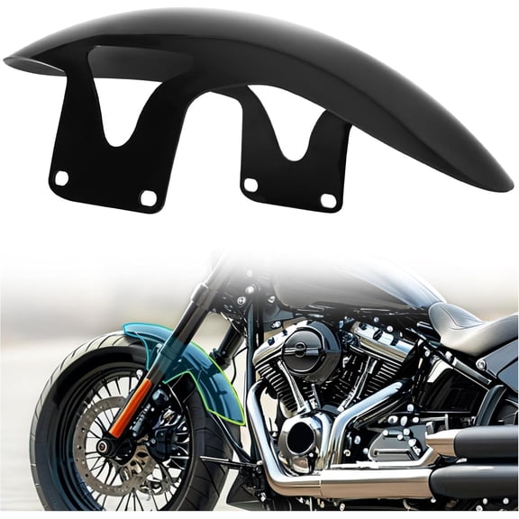 KOJEM Motorcycle Front Fender Mudguard Compatible with 2018-2024 Harley-Davidson M8 Softail Fatboy Fat boy FLFBS FLFB Fit for 160 R18 Front Wheel Shor