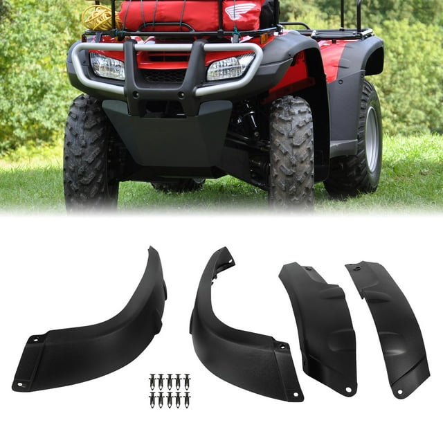 KOJEM Mud Splash Guards, Black PE Plastic Fender Flare Flaps 4Pcs for