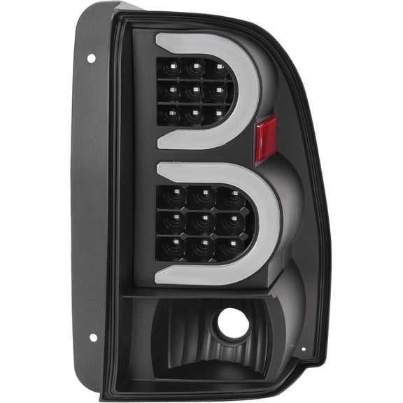 KOJEM Pair LED Tail Lights Compatible with 2002-2009 Chevy Chevrolet Trailblazer Base|LS|LT|LTZ| SS|EXT LS|EXT LT|North Face|EXT North Face Rear Brake Lamp LH&RH - Smoke Lens Black Housing, MO-3454