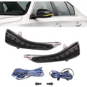 KOJEM Pair Mirror Light for 2014-2021 Infiniti Q50 Q50S Q50L Smoke Lens Driver and Passenger Side