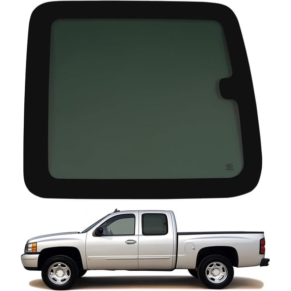 KOJEM Quarter Window Glass Compatible with 1999-2007 Chevrolet Chevy Silverado & GMC Sierra 1500 2500 3500 Extended Cab Privacy Movable Window Glass Driver