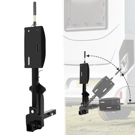 KOJEM RV Spare Tire Carrier for Motorhomes Spare Tire Carrier for 16" 16.5" 19.5" 22.5" and 24" RV Motorhomes Dually 2" Drop Receiver Mount